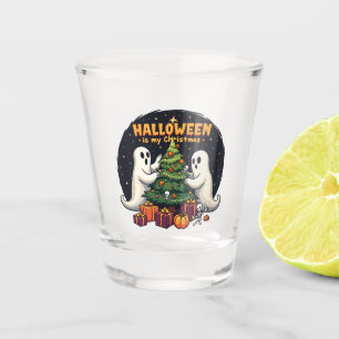 Verre A Shot Halloween est mon Noël drôle Fantôme Noël Père Noë