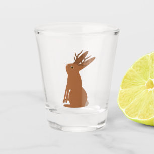 Verre A Shot Halloween Jackalope Trou ou traitement