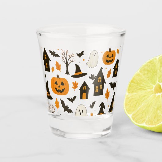 Verre A Shot Halloween Scary Motif - Éffrayant & Festif (Devant)