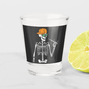 Verre A Shot Halloween Skeleton Rock Main Jouer des tambours