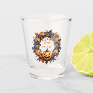 Verre A Shot Halloween wreath Happy Halloween
