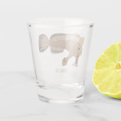 Verre A Shot Handfish cartoon illustration (Dos)