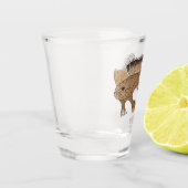 Verre A Shot Handfish cartoon illustration (Gauche)