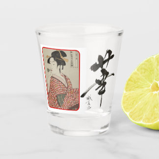 Verre A Shot Handwritten Kanji & Ukiyo-e Shot Glass by Jyhoca