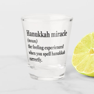 Verre A Shot Hanoukka Miracle Funny Chanukah Juif Définition