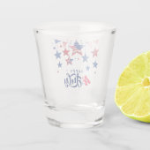 Verre A Shot Happy 4 juillet Hanging Stars ID1103 (Dos)