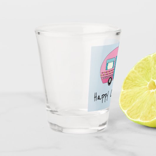Verre A Shot Happy Camper Rose RV (Gauche)