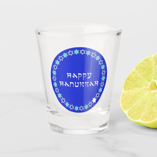 Verre A Shot Happy Hanoukka Star Circle (Devant)