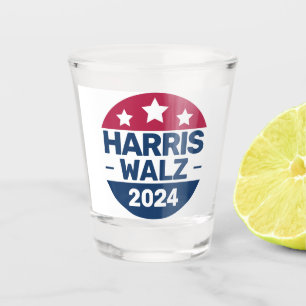 Verre A Shot Harris Walz 2024 Campagne pour le président Patrio