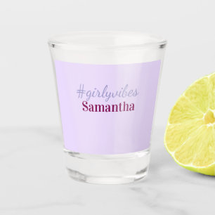 Verre A Shot hashtag Girlyvibes rose violet clair vibes féminin