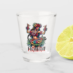 Verre A Shot Hawaii Hawaiian Hula Dancer