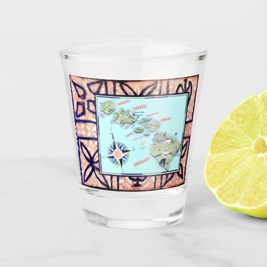 Verre A Shot Hawaii Tapa (Devant)