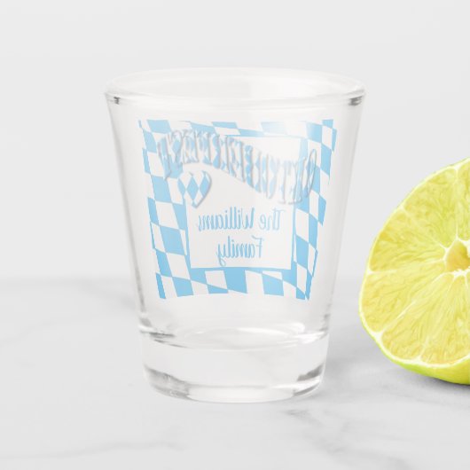 Verre A Shot Heart Bayern Drapeau bavarois couleurs Oktoberfest (Dos)