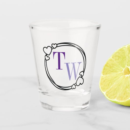 Verre A Shot Hearts Mariage Keepsaké (Devant)