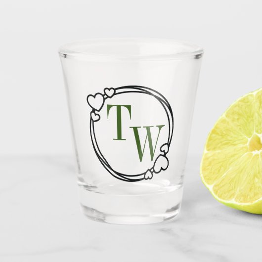 Verre A Shot Hearts Mariage Keepsaké (Devant)