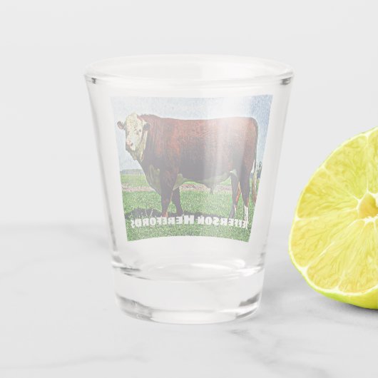 Verre A Shot Hereford Taureau (Dos)
