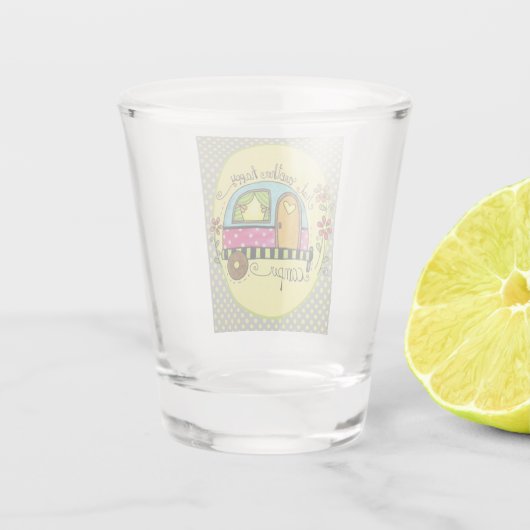 VERRE A SHOT ***HEUREUX CAMPER*** (Dos)
