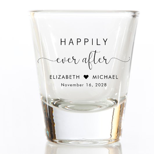 Verre A Shot Heureux toujours après Mariage