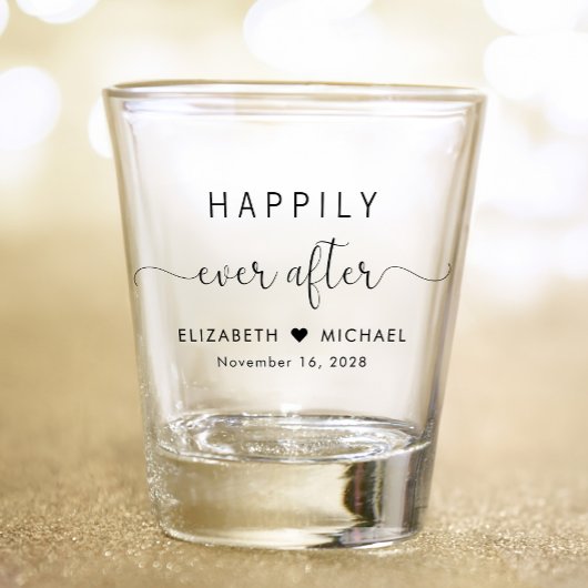 Verre A Shot Heureux toujours après Mariage