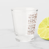 Verre A Shot Hexagon & Triangle rose & Brown sur Motif blanc (Gauche)
