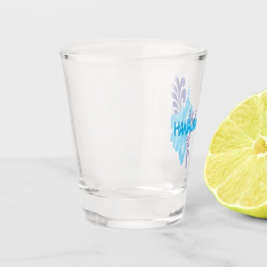 Verre A Shot Hibiscus d'Hawaii Vitre (Gauche)