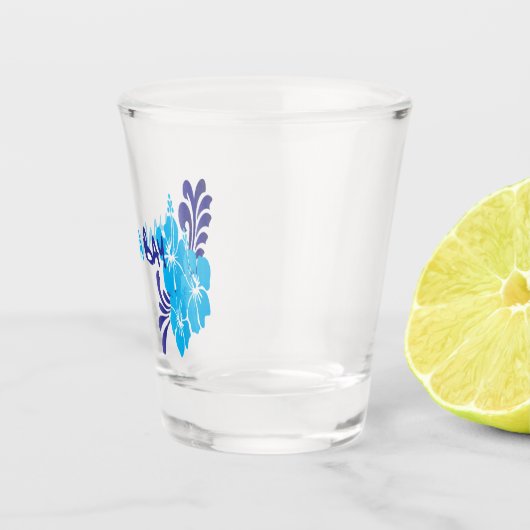 Verre A Shot Hibiscus d'Hawaii Vitre (Droite)