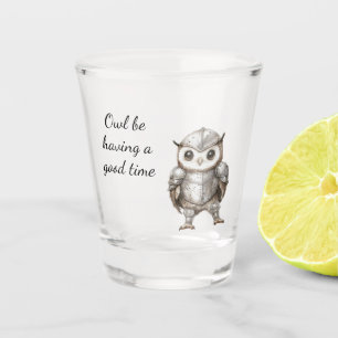 Verre A Shot Hibou Chevalier en Armure Brillante