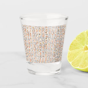 Verre A Shot hiéroglyphes de l'ancienne égypte motif histo