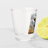 Verre A Shot Highland Cow Dansant Le Highland Fling, (Gauche)