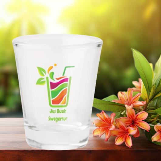 Verre A Shot Hijau Warna-Warni Jus Buah Tirs