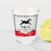 Verre A Shot Hippocampe et Roses Derby Day (Devant)