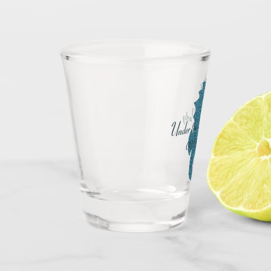 Verre A Shot Hippocampe tacheté bleu (Gauche)