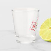 Verre A Shot Ho Ho Ho | Drôle Noël Chimie Geek Humour (Gauche)