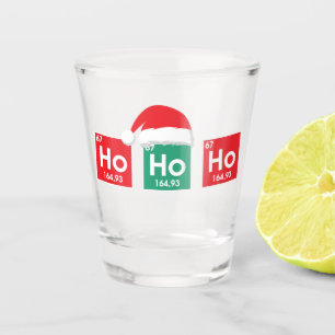 Verre A Shot Ho Ho Ho Tableau périodique de Noël Humour Nerd