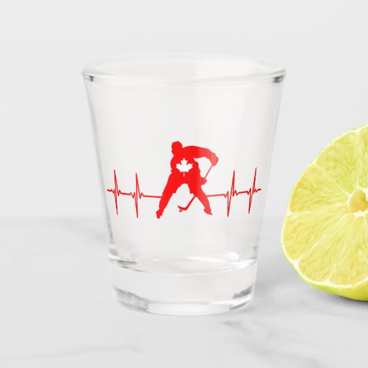 Verre A Shot Hockey Canada (Devant)