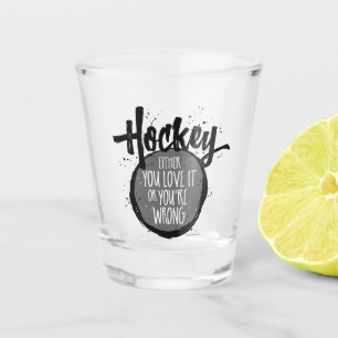 Verre A Shot Hockey d'amour