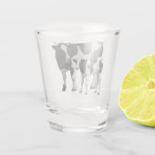 Verre A Shot Holstein Cow & Cute Calf (Dos)