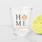 Verre A Shot Home Sweet Home | Citrouille orange | Saison autom (Devant)
