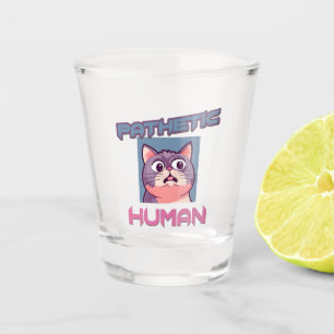Verre A Shot Homme pathétique - Drôle conception de chat