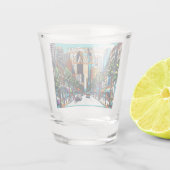 Verre A Shot Houston, Texas Downtown City View Art Abstrait (Dos)