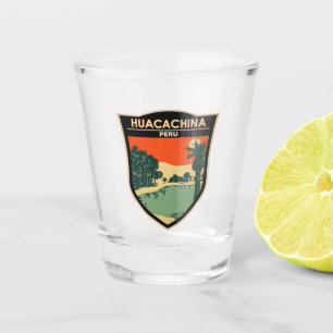 Verre A Shot Huacachina Pérou Travel Art Vintage