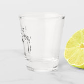 Verre A Shot Hubby Script Date Mariage Keepsaké Cadeau (Droite)