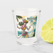 Verre A Shot Hula Dancer sur Hawaii (Devant)