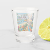 Verre A Shot Hula Dancer sur les îles Hawaiiennes Aloha (Dos)