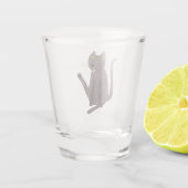 Verre A Shot Humour drôle de chat (Dos)