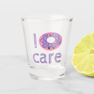 Verre A Shot Humour drôle de nourriture de beignet de kawaii