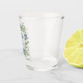 Verre A Shot Hydrangeas bleues pour 80e anniversaire (Droite)