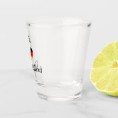 Verre A Shot "I Heart Germany" Allemand Pride World Traveller (Droite)