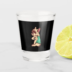 Verre A Shot I Love Maman Tattoo Lover Funny French Bulldog