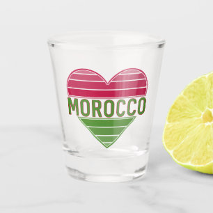 Verre A Shot I Love Morocco, coeur marocain